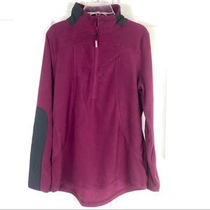 Ascend Purple Fleece Quarter Zip Pullover Size M